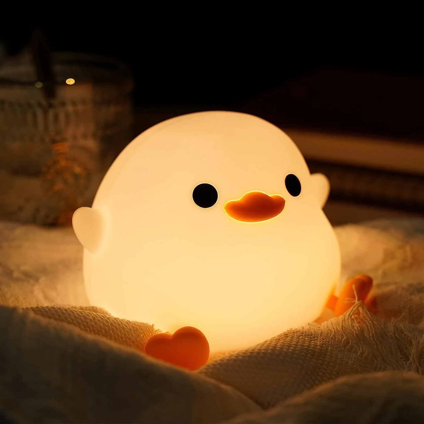 GlowDuck™ - silikonowa lampka nocna LED o ciepłym, kojącym świetle